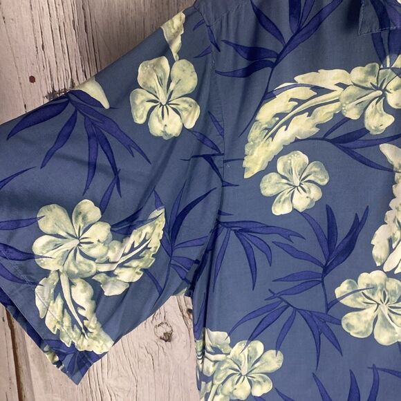 Hilo Hattie The Hawaiian Shirt Classic Button Down Blue Size XL E - Picture 5 of 7